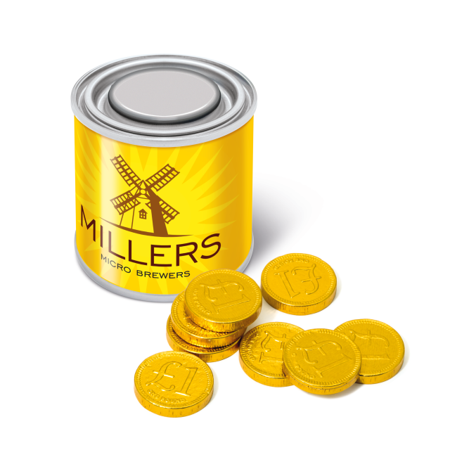 Small Paint Tin – Chocolate Coins