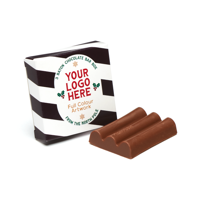 Winter Collection – Eco 3 Baton Bar Box – Milk Chocolate²